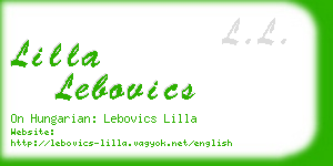 lilla lebovics business card